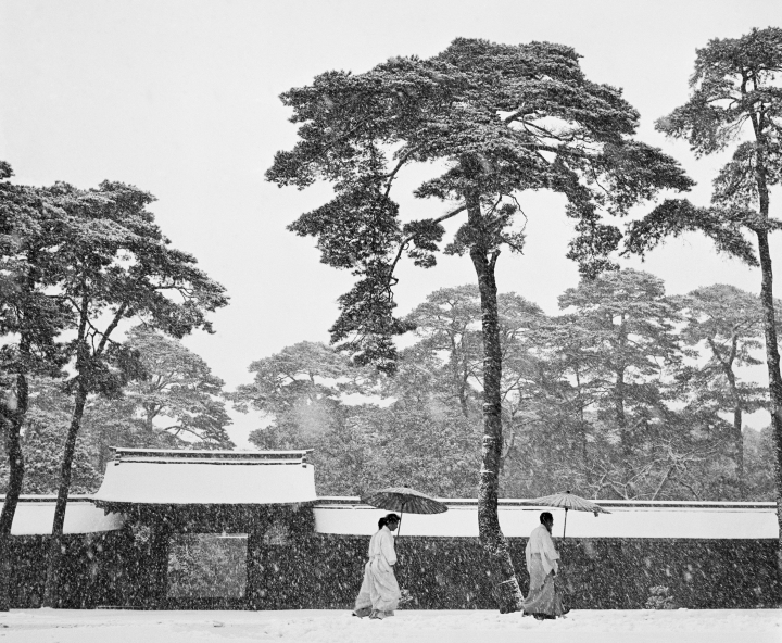 Bischof, JAPAN. Tokyo. Courtyard of the Meiji shrine. 1951.